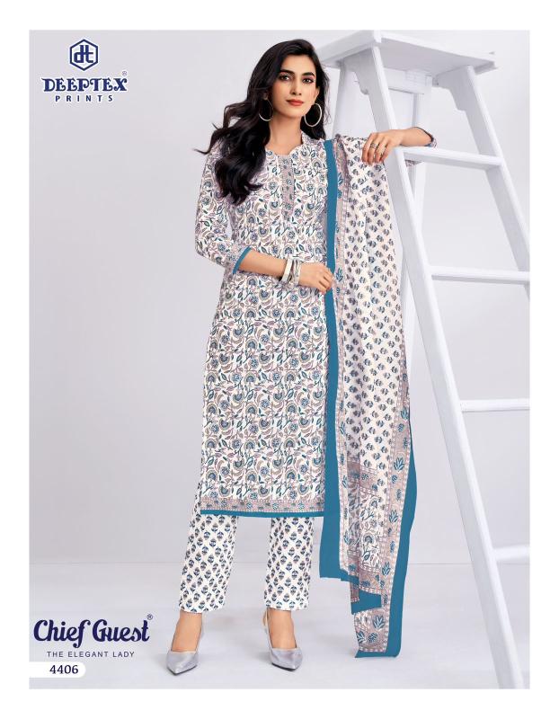 Deeptex chief guest vol-44 two top cotton dress material wholesale pune